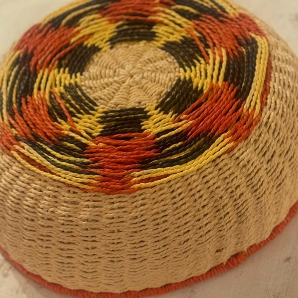 NWOT Handmade in Mexico Round Decorative Basket-14.5 diameter x 5 high - Picture 3 of 3